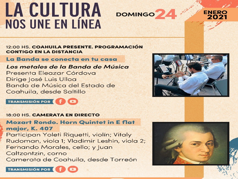 Contin&uacute;a Coahuila el Programa de la Cultura en L&iacute;nea