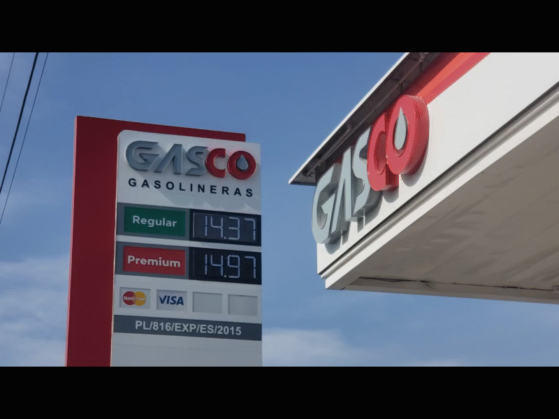 Por sexta ocasión subió el precio de la gasolina este año en Piedras Negras