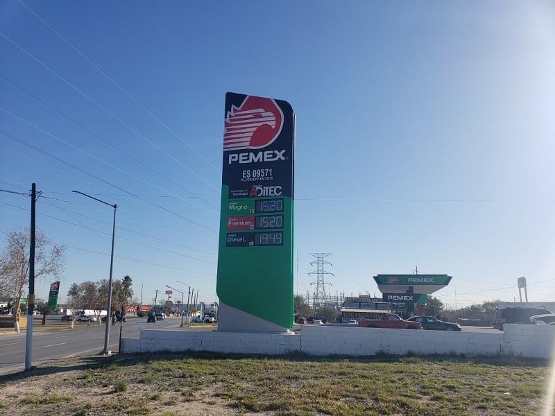 Rompe la barrera de los 15 pesos el precio de la gasolina Magna en Piedras Negras