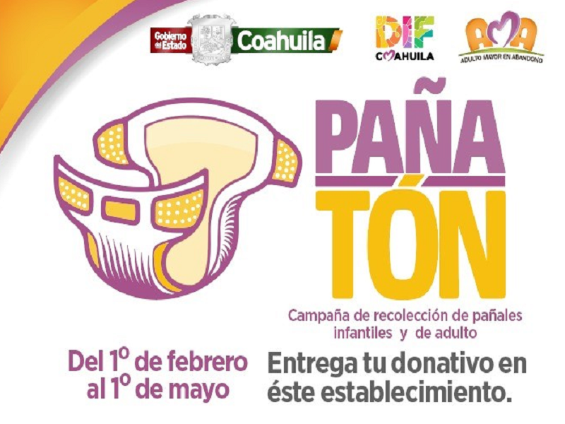 Lanza DIF Coahuila campañas de recolección de pañales y taparroscas