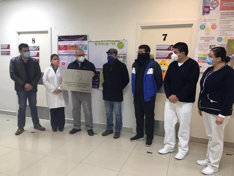 Develan placa Miguel Hidalgo en el Hospital General en reconocimiento a los trabajadores en esta pandemia (video)