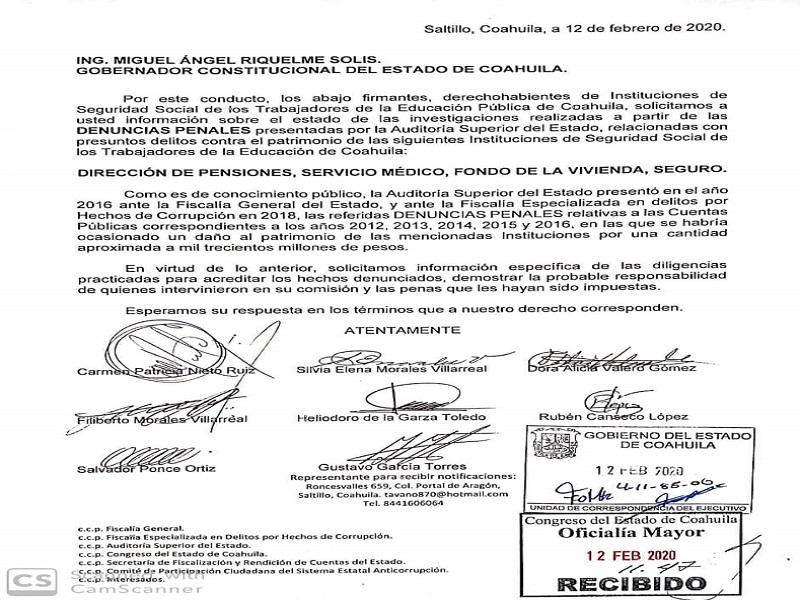 Se cumple un a&ntilde;o sin respuesta de las autoridades sobre investigaci&oacute;n por desfalco millonario a la Secci&oacute;n 38 Magisterial