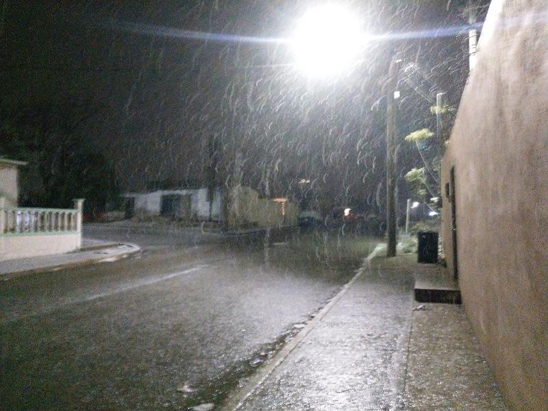 Esta ma&ntilde;ana, cae nieve por segunda vez en menos de una semana en Acu&ntilde;a (video)