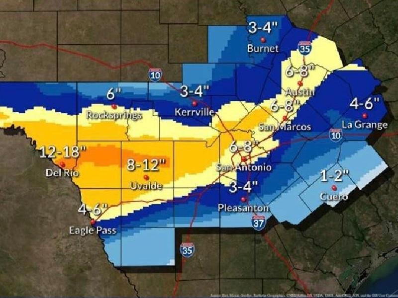 Mapa de la histórica tormenta invernal que paralizó a Texas y el norte de Coahuila