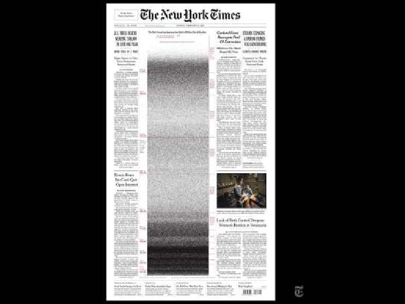 La brutal portada de NYT, el virus ya mató a más en EU que 2 guerras mundiales y la de Vietnam juntas