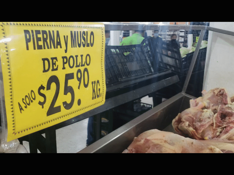 Acumula el pollo aumento del 67% este 2021, pasó de 15.50 a 25.90 pesos