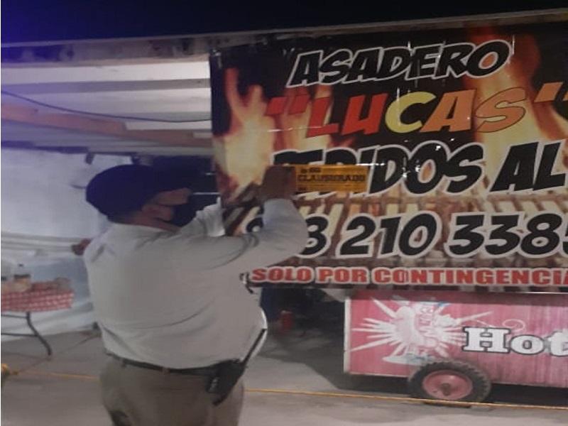 Clausuran dos negocios de comida en Piedras Negras por violar horario de cierre de las 12:00 de la noche