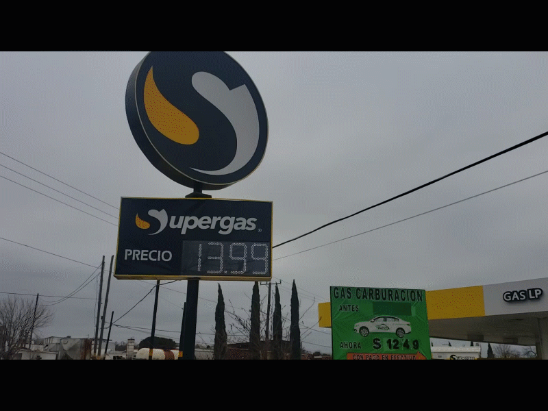 Gas LP está a punto de romper la barrera de los 14 pesos 