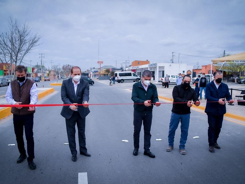 Inauguran MARS y CBG obra de pavimentación del bulevar Juan de la Barrera en Piedras Negras