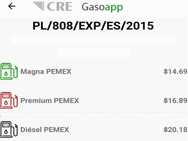 Bajó el precio de la gasolina Magna, pero subió el del diésel 