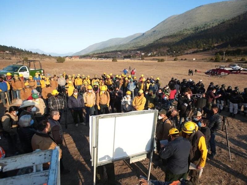 Reconoce MARS a brigadistas su valor en combate al fuego en Sierra de Arteaga