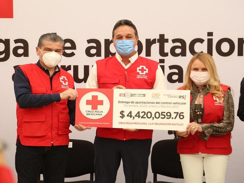 Entregan MARS y Marcela Gorg&oacute;n m&aacute;s de 99.2 MDP a la Cruz Roja de aportaciones de contribuyentes cumplidos