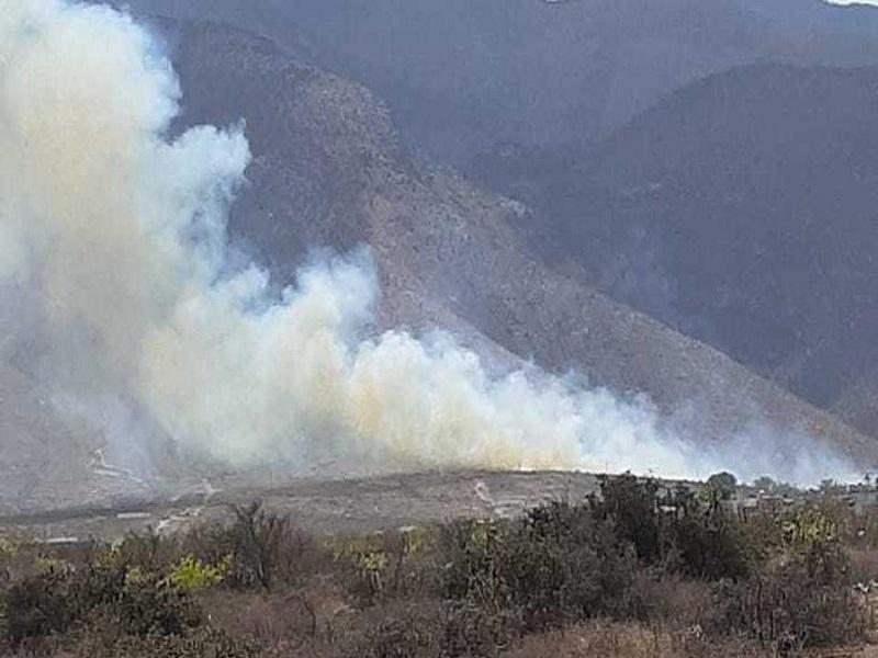Reportan incendio en la Sierra de Zapalinamé en Saltillo