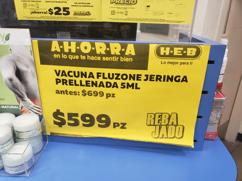 Falso que HEB venda la vacuna contra el COVID-19, es la de la Influenza, aclaran 