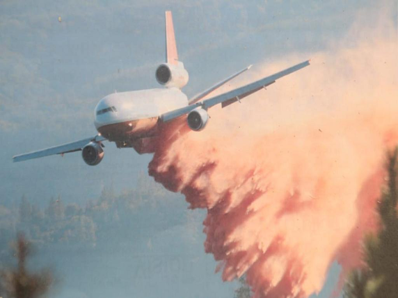 Trabajará aeronave DC10 en incendio forestal de La Pinalosa en Arteaga