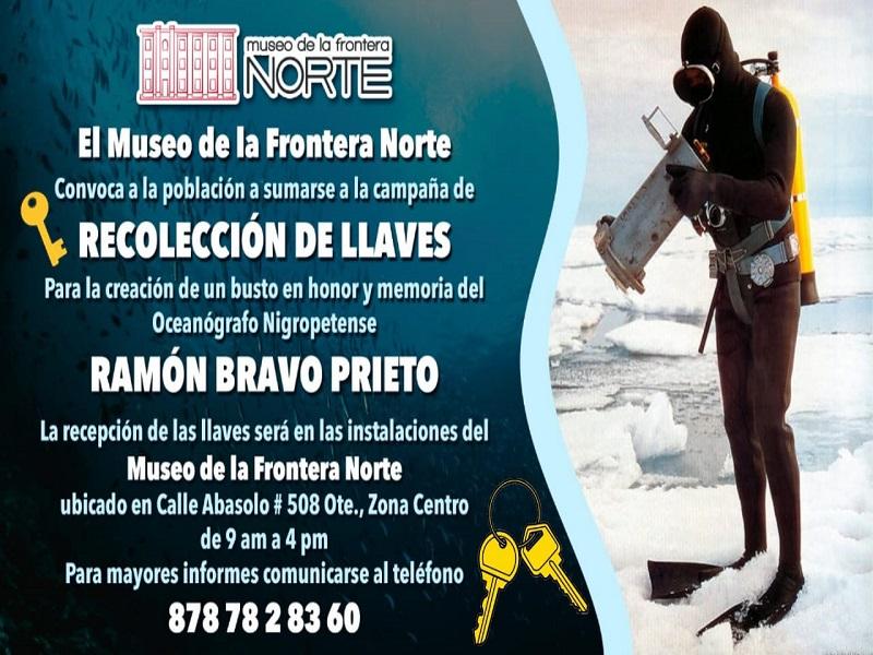 Museo de la Frontera Norte pide a la ciudadan&iacute;a donar llaves en desuso para busto de Ram&oacute;n Bravo