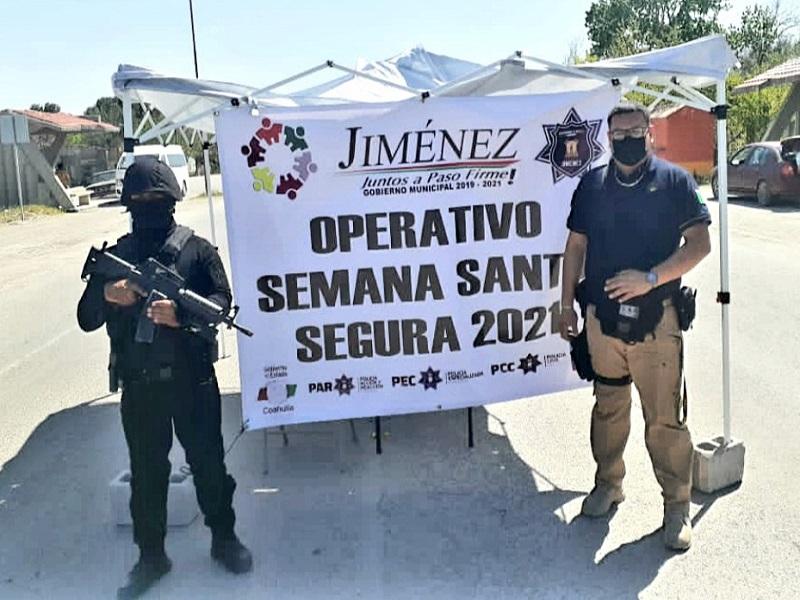 Arranca operativo Semana Santa Segura 2021 en el municipio de Jiménez 