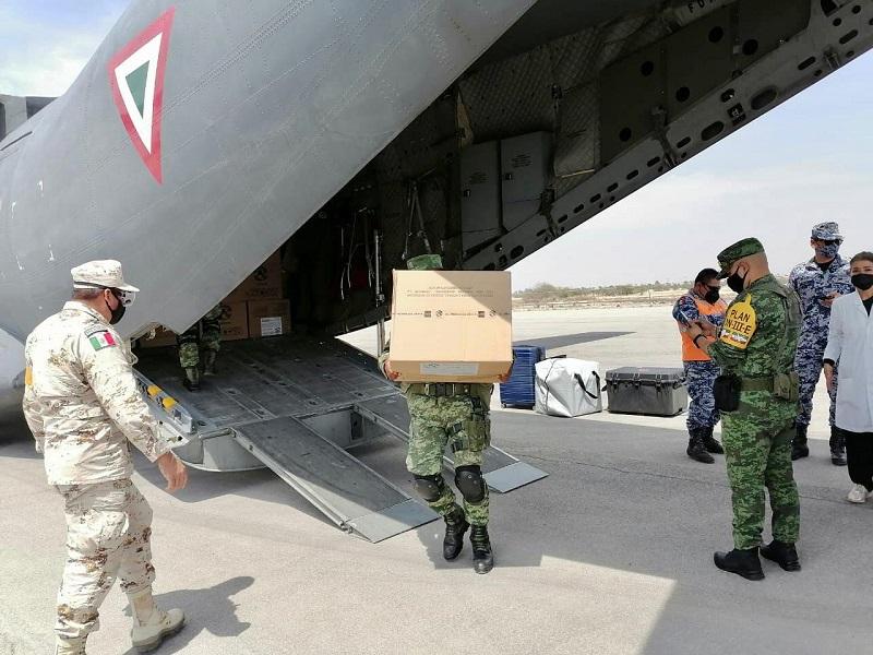 Llegan a Coahuila 18 mil 080 dosis de la vacuna antiCovid de Sinovac y 2 mil 360 de CanSino