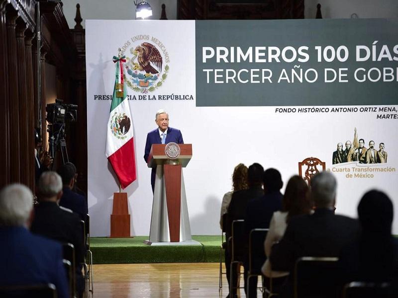 México progresa pese a pandemia y otras calamidades, afirma AMLO en su primer informe trimestral del 2021