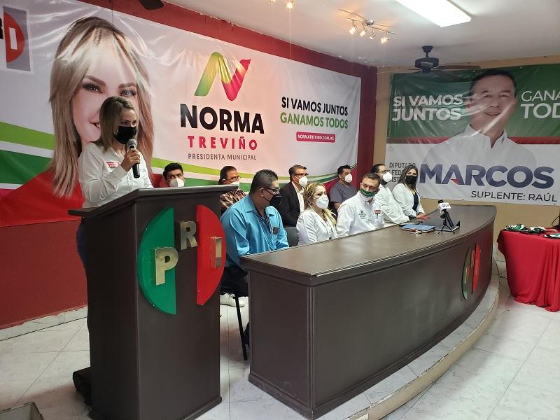 Presenta Norma Trevi&ntilde;o los 6 ejes de su campa&ntilde;a, explica el primero de ellos: Salud