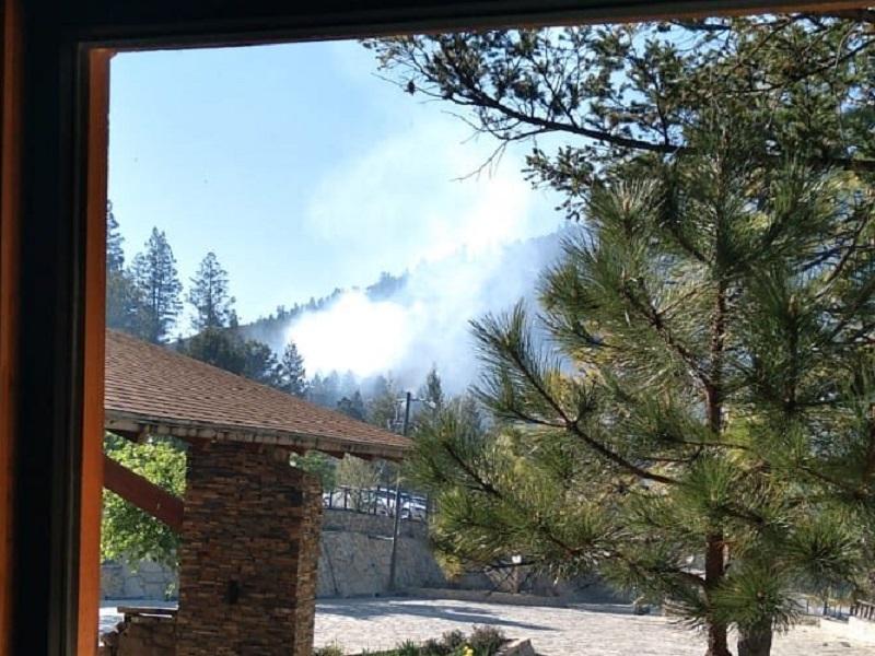 Evacuan cabañas por incendio forestal en la sierra de Arteaga, entre La Efigenia y Monterreal