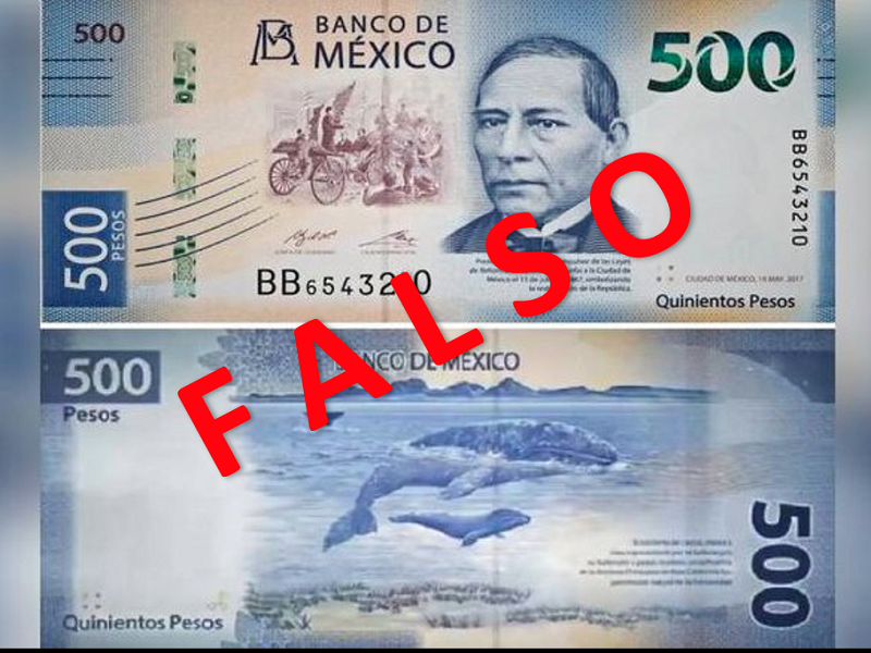 Alertan por aparición de billetes falsos de 500 pesos en Piedras Negras
