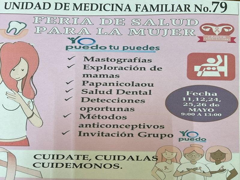 Martes y mi&eacute;rcoles habr&aacute; Feria de la Salud en la UMF 79 del IMSS