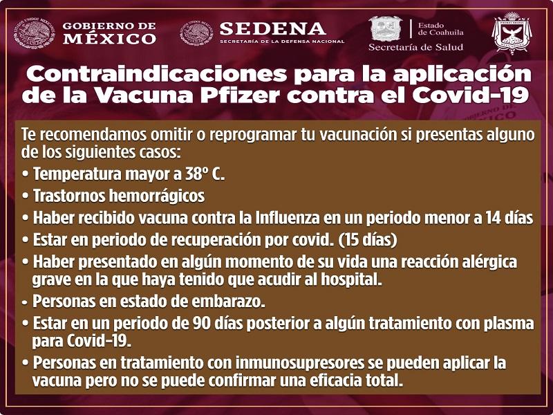 No deben aplicarse vacuna antiCovid pacientes con quimioterapias, con fiebre o que padecieron coronavirus recientemente