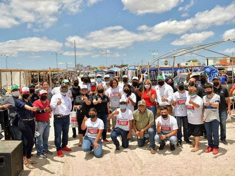 Recorre Norma Trevi&ntilde;o las pulgas de Villas del Carmen con propuestas de apoyo a emprendedores y comerciantes