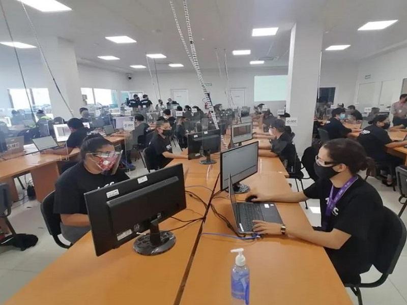 Realiza IEC simulacro del PREP para las elecciones de alcaldes