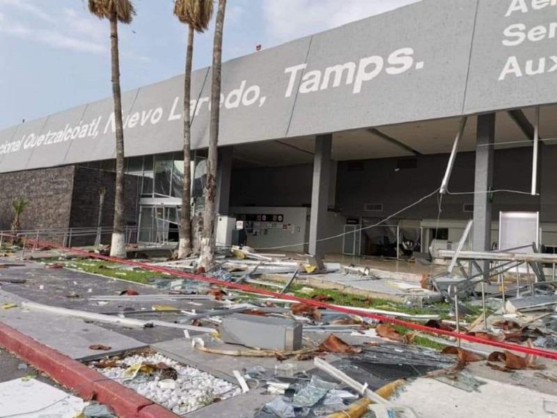 Tromba destruye aeropuerto de Nuevo Laredo; suman varios muertos, caos y severos daños en la ciudad