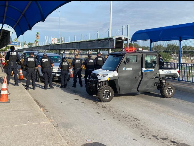 Realizaron sorpresivo simulacro en el Puente Internacional Uno