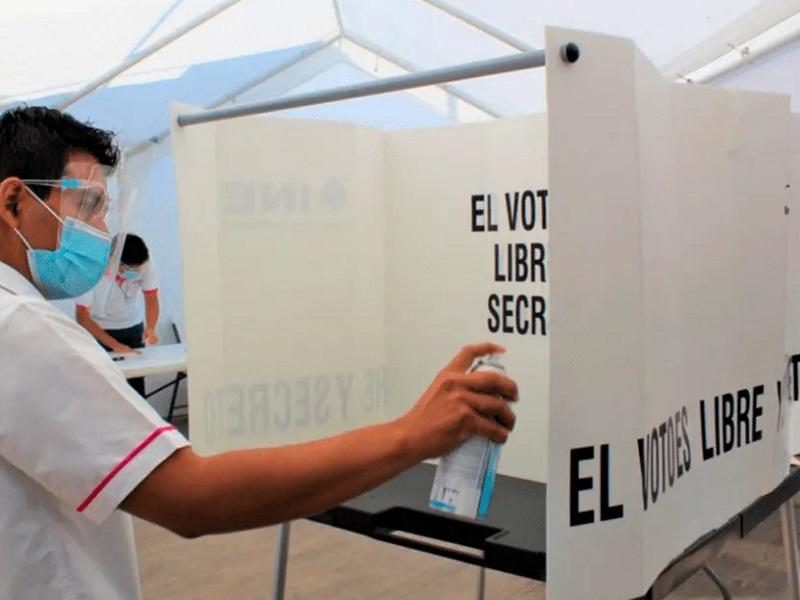 Concluye limpieza y desinfecci&oacute;n de casillas electorales en domicilios y &aacute;reas p&uacute;blicas (VIDEO)