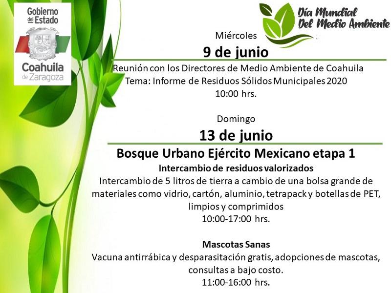 Coahuila conmemorará el Día Mundial del Medio Ambiente