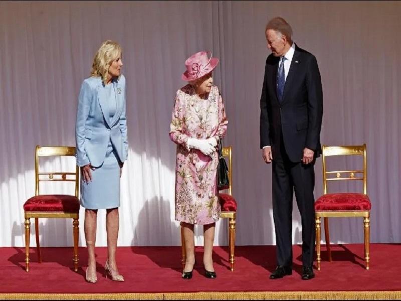 La Reina Isabel II recibió a los Biden en el castillo de Windsor