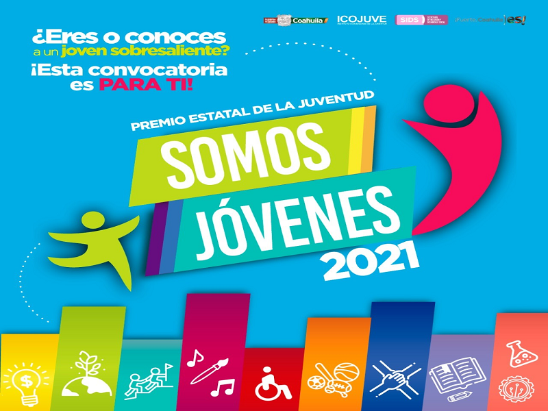 Convoca Coahuila al Premio Estatal Somos J&oacute;venes 2021