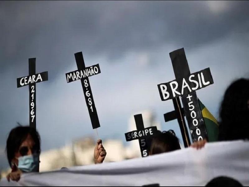 Supera Brasil la barrera de los 500 mil muertos por COVID-19, es el segundo país en hacerlo