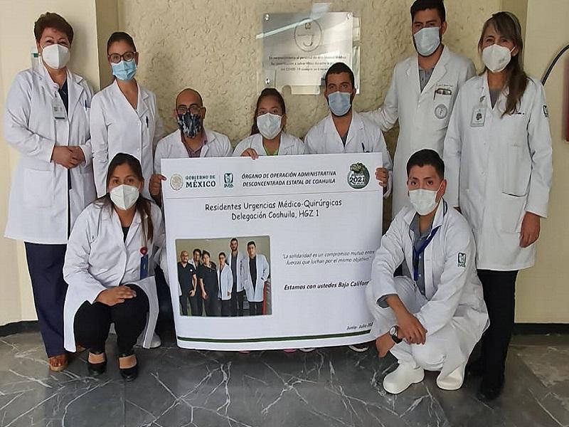 Brigada del IMSS Coahuila apoya en atención a pacientes COVID-19 en Baja California