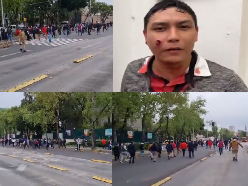 Grupo armado con palos, piedras y pistolas irrumpe evento en CEN del PRI