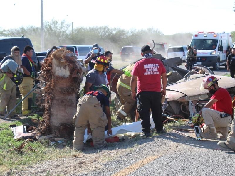 Dos hermanitas muertas y un lesionado dejó un fuerte choque en la carretera 29 Morelos-Zaragoza