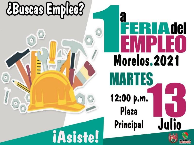 Ofertarán hasta 200 vacantes en primera Feria del Empleo en Morelos, será el 13 de julio