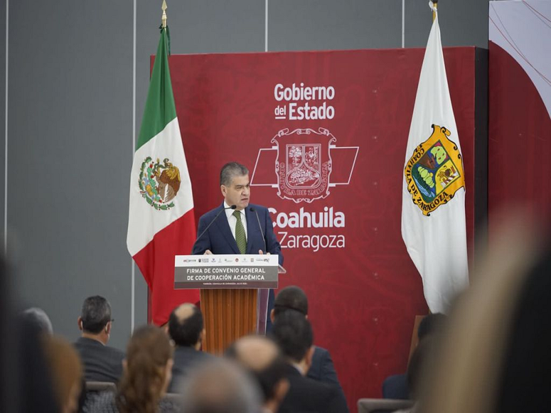 Coahuila sobresale por su unidad, destaca MARS en firma de Convenio General de Cooperaci&oacute;n Acad&eacute;mica