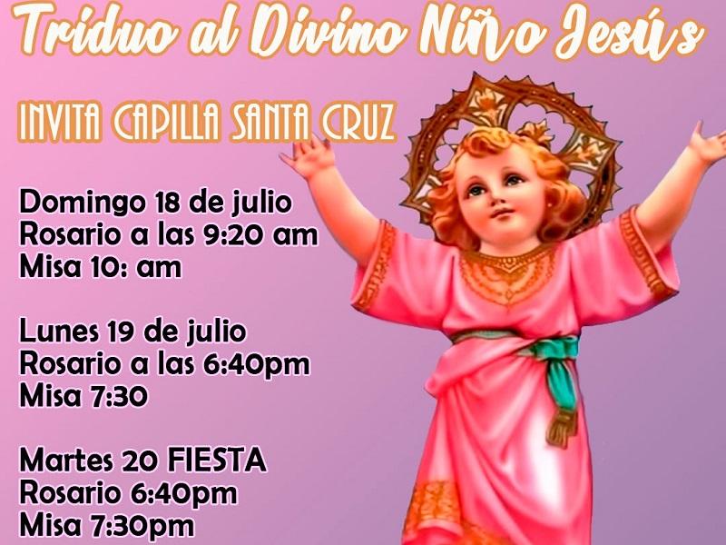 Invitan al triduo de misas en honor a la Capilla de Santa Cruz   
