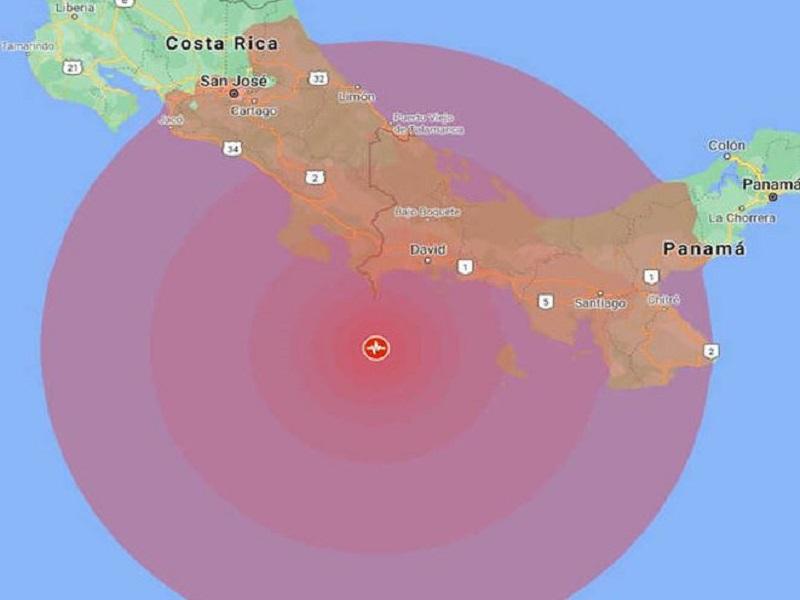 Sismo de magnitud 6.8 sacude la costa de Panamá