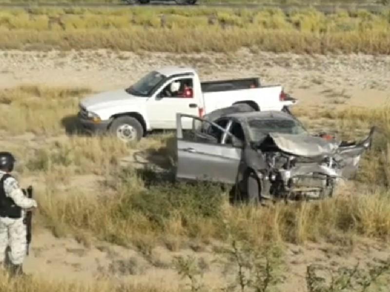Tres lesionados deja volcadura en la autopista Allende-Nueva Rosita, dos son migrantes 