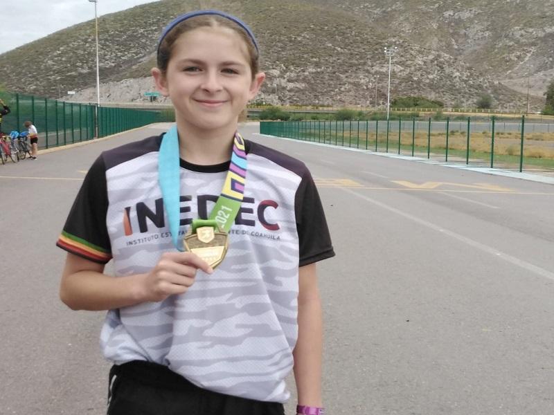 Feliz y orgullosa por darle medalla de oro a Coahuila Jimena de la Pe&ntilde;a