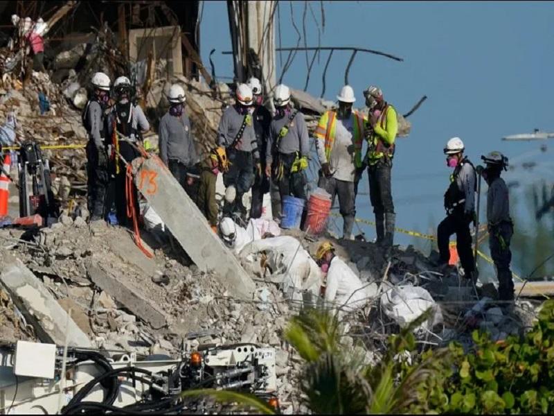 Rescatista halla el cuerpo de su hija en edificio derrumbado en Miami