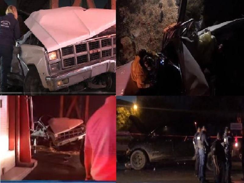 Mueren cuatro personas en choque en Saltillo - Monterrey; señalan a policía como responsable