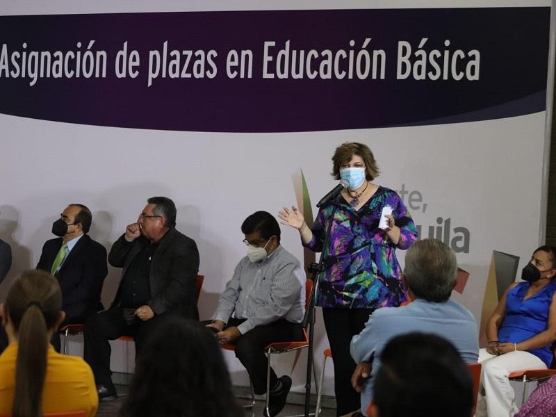 Educaci&oacute;n Coahuila asigna plazas a docentes