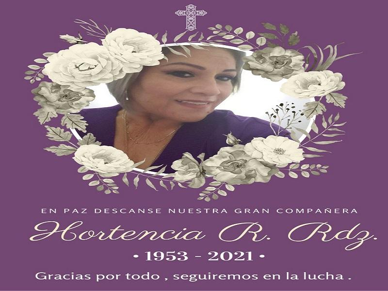 Rinden homenaje a Mar&iacute;a Hortensia Rivas y otorgan reconocimiento sus familiares 